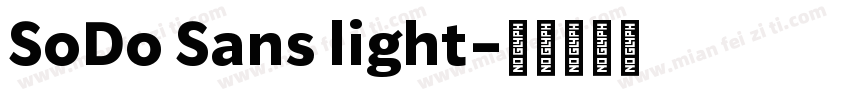 SoDo Sans light字体转换